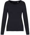NS339 Native Spirit Ladies Raglan Long Sleeve Washed T-Shirt Washed Coal Grey colour image